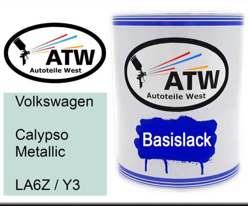 Volkswagen, Calypso Metallic, LA6Z / Y3: 1L Lackdose, von ATW Autoteile West.